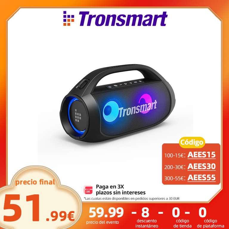 Głośnik BlueTooth (5.3) Tronsmart Bang SE 40W, Usb-C wysyłka Hiszpania $48.42