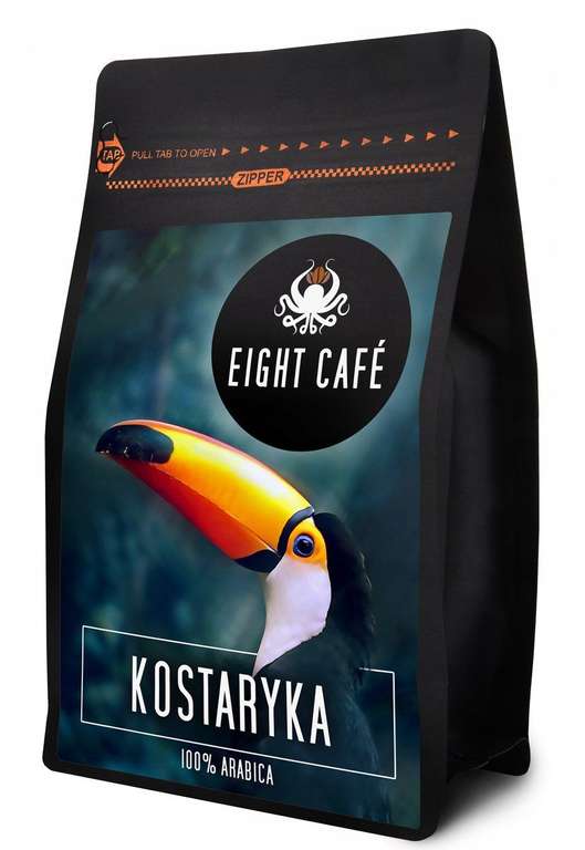 Kawa ziarnista Eight Cafe - Świeżo palona Arabica 100% - Kostaryka, 1kg