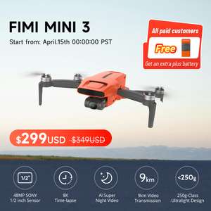 Dron FIMI MINI 3 4K/60fps 2 baterie w zestawie | $301.99