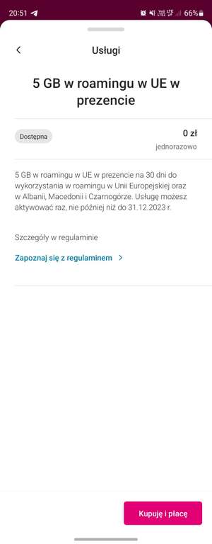 T-Mobile - 5 GB za free w roamingu UE