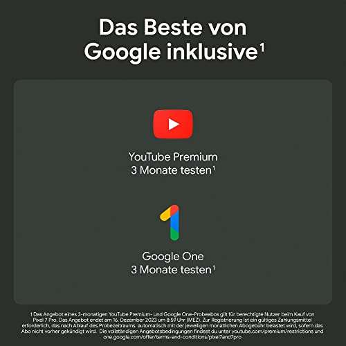 Google Pixel 7 Pro 128 GB Obsydian, Nowy z Amazon.de 808,06 euro