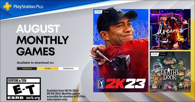 PlayStation Plus Essential - sierpnień 2023: PGA Tour 2K23, Dreams, Death’s Door (PS4, PS5)