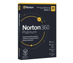 Program antywirusowy NortonLifeLock 360 Platinum (20 stanowisk: Windows, macOS, iOS, Android) 12 miesięcy