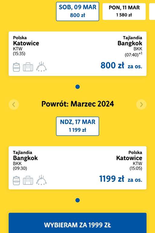 TAJLANDIA 9.03-17.03(sob.-ndz.) bezpośrednie loty w dwie strony Dreamlinerem LOT z bagażem rejestrowanym w cenie Katowice - Bangkok
