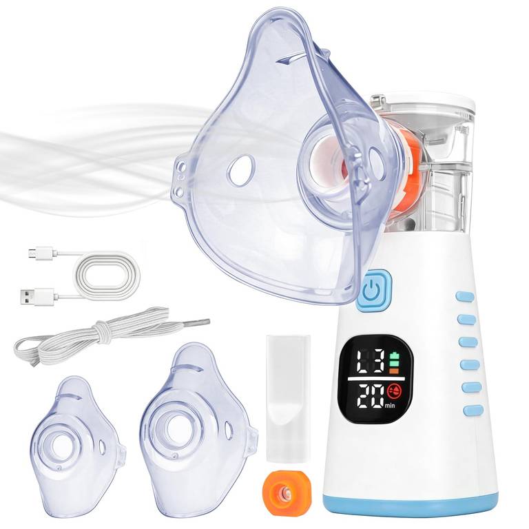 ultra ciche urządzenie do inhalacji dla dorosłych, dzieci, regulowana mgiełka, z możliwością ponownego ładowania | 4,99€