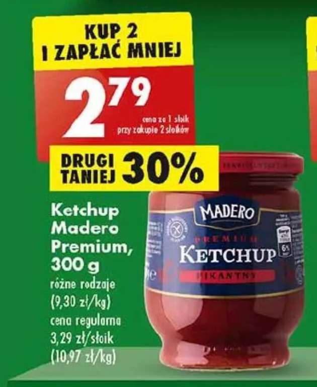 Ketchup Madero Premium 300g różne rodzaje *Kup 2 i zapłać mniej* Biedronka