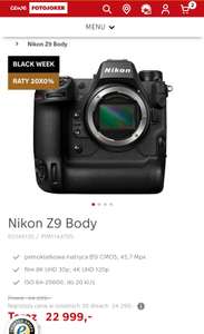 Aparat Nikon Z 9 body w cenie 22999 zł w Cewe Fotojoker