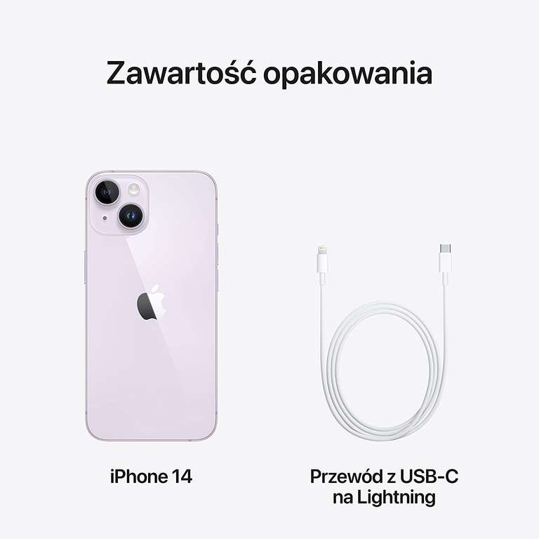 Smartfon iPhone 14 128 gb z polskiego Amazona (czarny, czerwony w tej cenie)