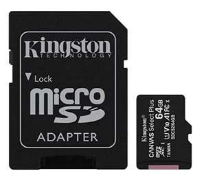 Kingston Canvas Select Plus SDCS2/64GB Karta MicroSD, Czarny, 64 GB