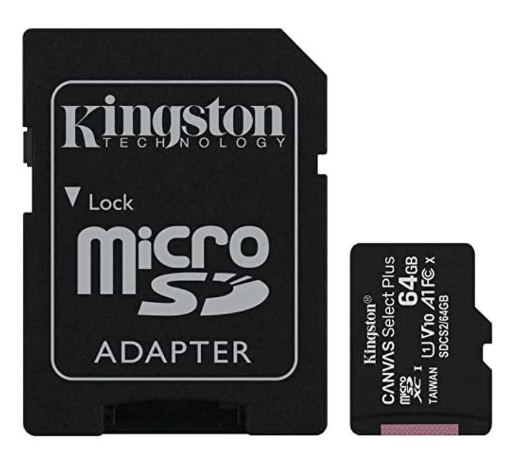 Kingston Canvas Select Plus SDCS2/64GB Karta MicroSD, Czarny, 64 GB