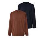 Bluzki męskie z długim rękawem z bawełny ekologiczej, 2 sztuki - M,L,XL @Tchibo