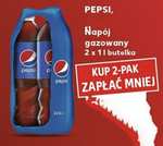 Pepsi Cola 2x1 litr 2,69PLN Butelka za 1,35 krótki termin ważności