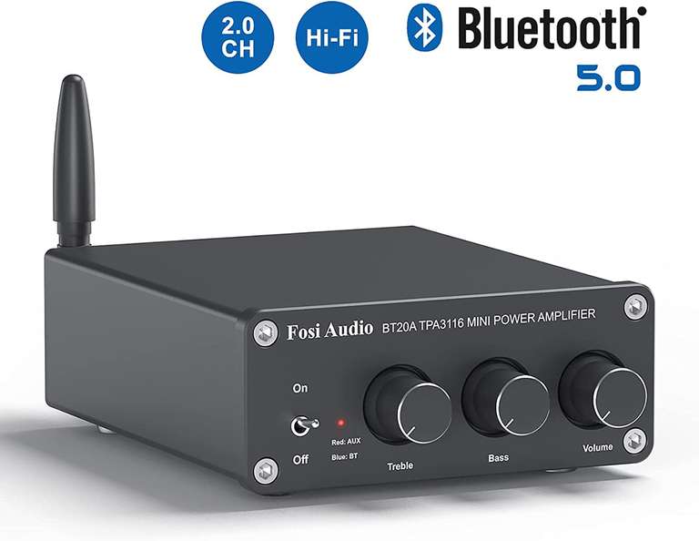 Wzmacniacz Fosi Audio BT20A Bluetooth 5.0 100W x 2 (kupon -90 zł)