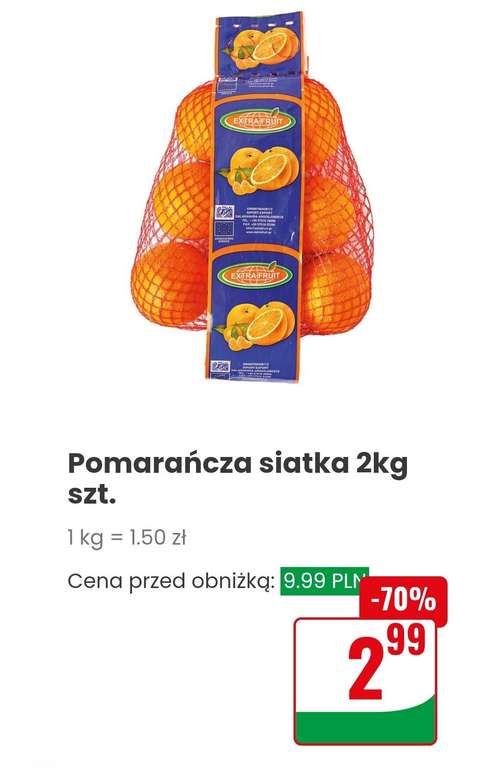 Pomarańcze siatka 2kg (1,50 zł/kg) DINO