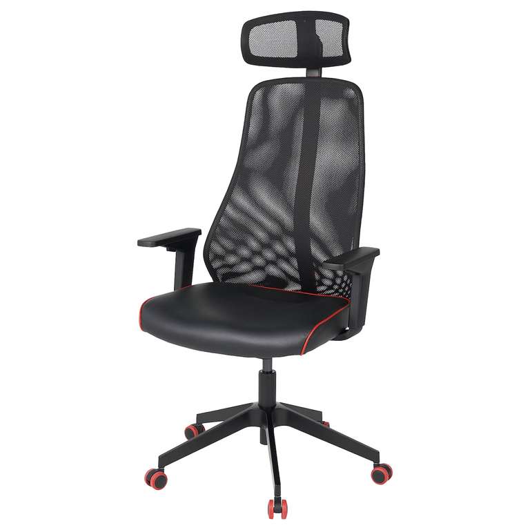 Krzesło gamingowe/biurowe Ikea MATCHSPEL białe/czarne - 160 zł taniej