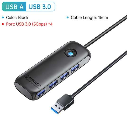 ORICO 4 portowy HUB USB 3.0 za 27zł US $6.16