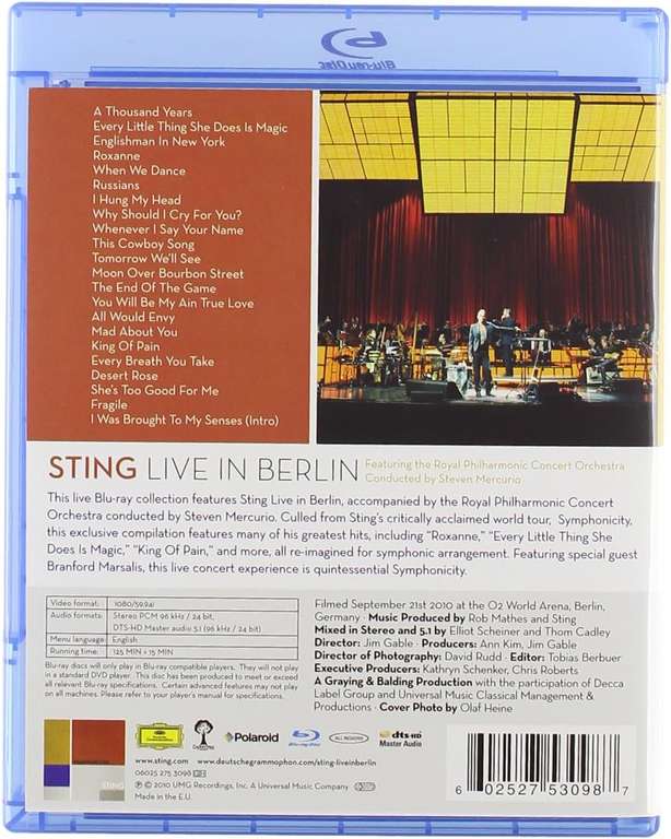 Sting:live In Berlin (Blu-ray)
