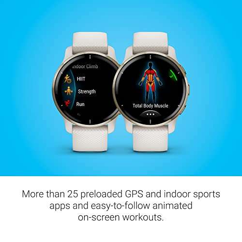 Smartwatch Garmin Venu 2 Plus / biały / czarny / szary