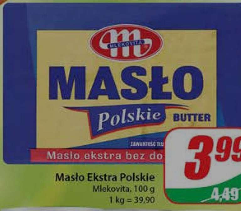 Masło Extra Polskie (82%?) - 3.99zl 100g @Dino