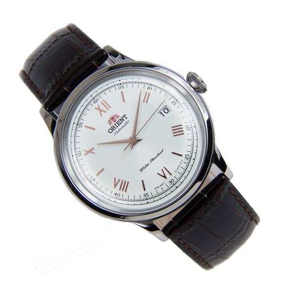 Męski, analogowy zegarek automatyczny ze skórzanym paskiem Orient FAC0008W0