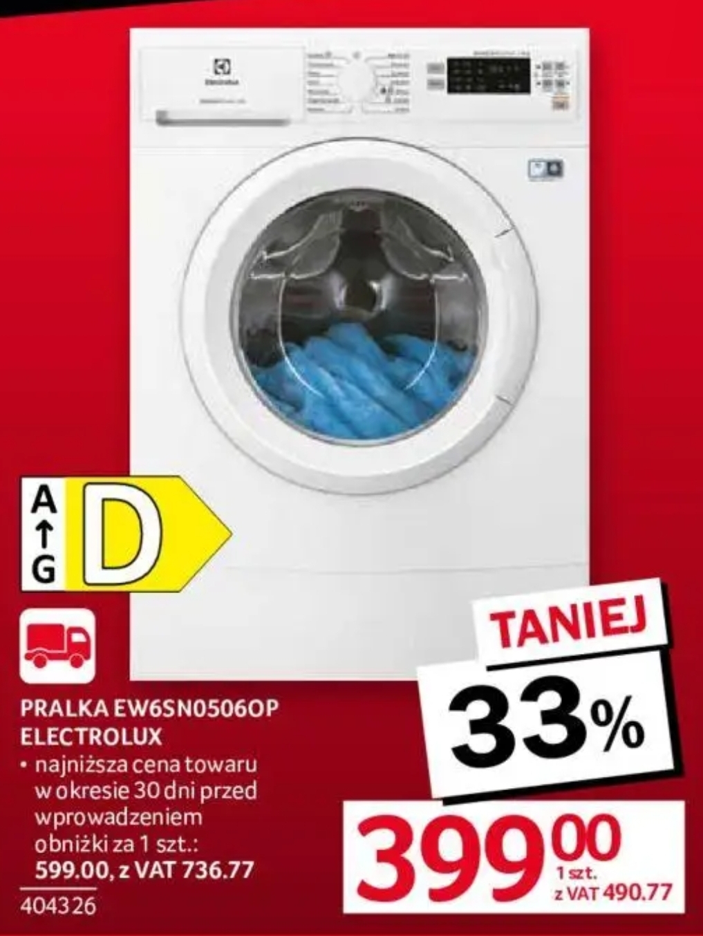 Pralka Electrolux EW6SN0506OP, @selgros