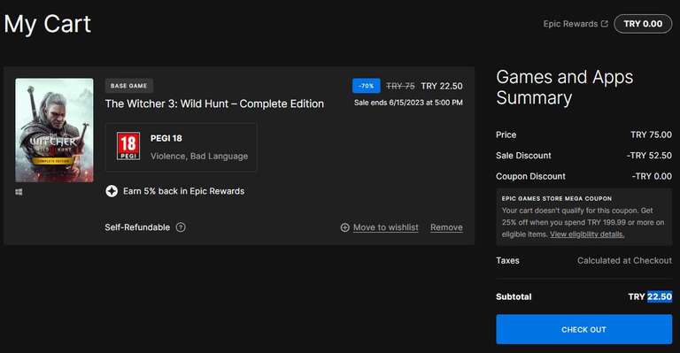 Wiedźmin 3: Dziki Gon - Edycja Kompletna (GOTY+) Epic Games Turcja (VPN)
