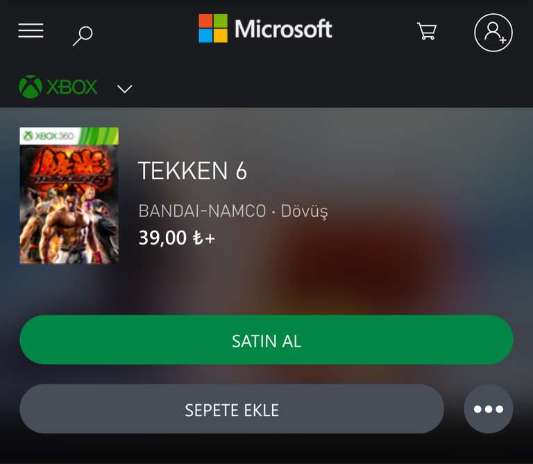 Tekken 6 XBOX 360/One Turcja VPN 39,00 ₺+