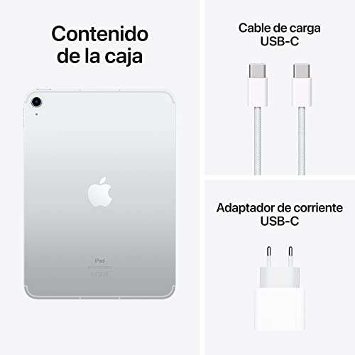 Apple iPad 10.9" 10th Wi-Fi + Cellular 5G 64 GB - Srebrny MQ6J3FDA (amazon.es)