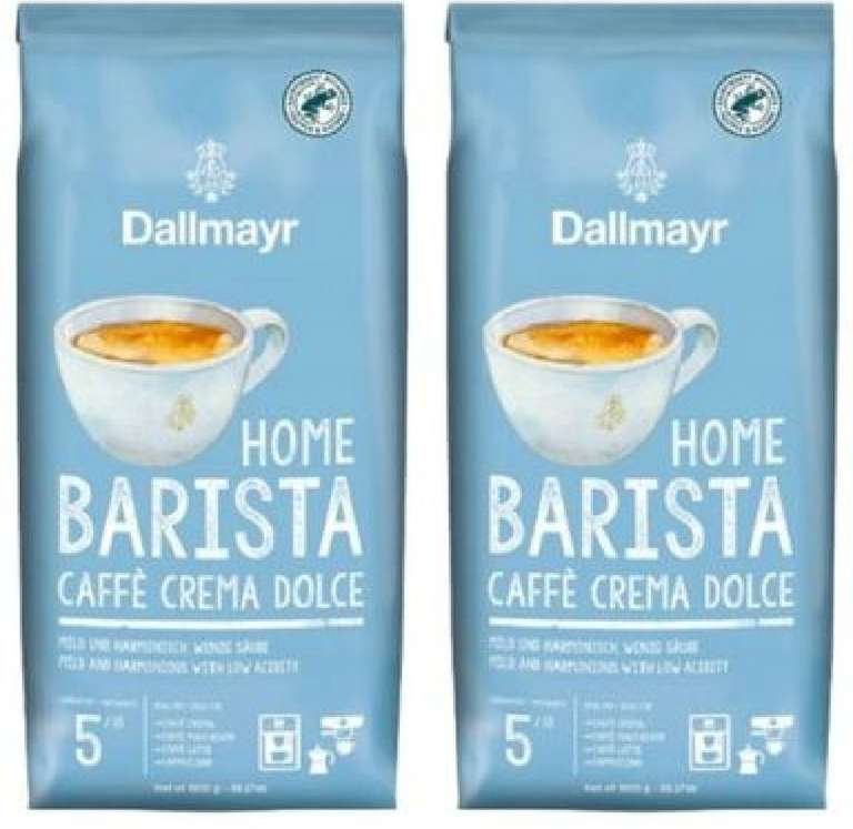 Dallmayr Kawa ziarnista Home Barista Caffe Crema Dolce Zestaw 2x1kg (2x Kawa ziarnista KIMBO Extra Cream 1 kg 78,95zl)