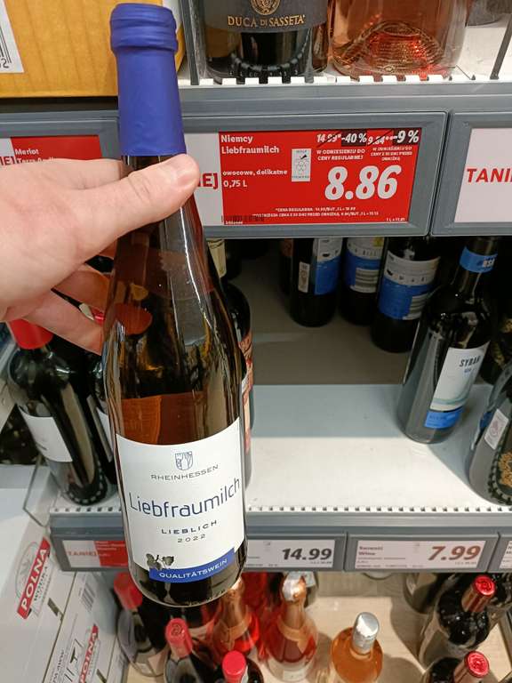Wino białe półsłodkie Liebfraumilch - Lidl Poznań