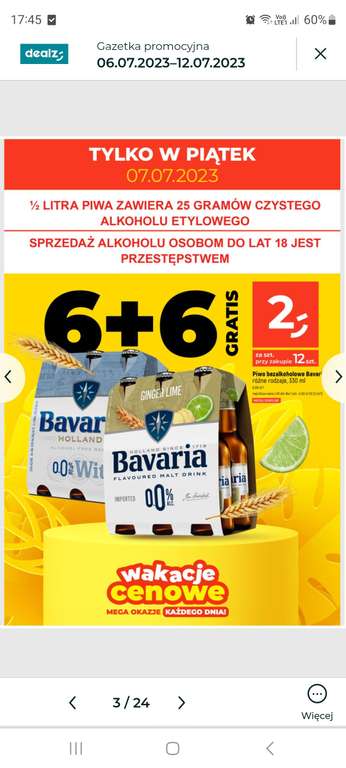 Piwo bezalkoholowe Bavaria 6+6 gratis różne rodzaje butelka 330 ml @Dealz (cena za sztukę przy kupnie 12)