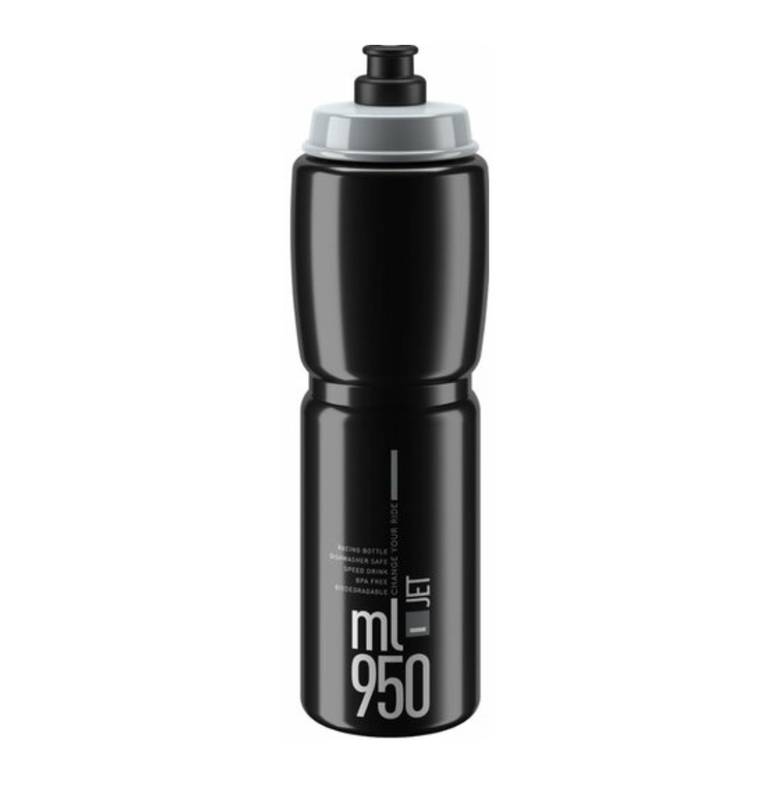 2x Bidon rowerowy Elite Jet 950 ml czarny - cena przy zakupie 2 szt.