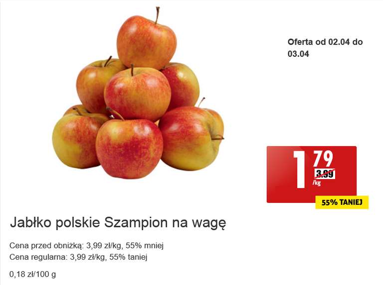 Jabłka polskie Szampion @Biedronka