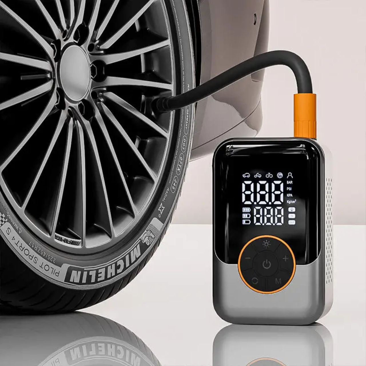Bezprzewodowy mini kompresor samochodowy / rowerowy PCMOS (120W, 3000mAh, USB-C) - 26,98 zł (7.12$). Darmowa wysyłka + cło. Cena w aplikacji