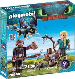 PLAYMOBIL DreamWorks Dragons 70040 Czkawka i Astrid z małym smokiem, od 4 lat @ Amazon