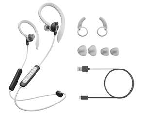 Słuchawki Philips TAA4205BK/00 czarno-szare (z pomiarem tętna, Bluetooth 5.0, USB-C, IPX5, dokanałowe) @ Techlord