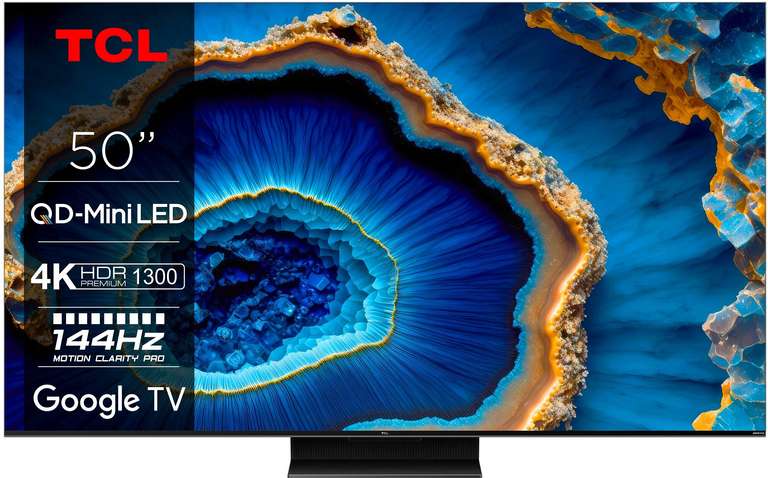 Telewizor TCL 50C809 50'' MINILED 4K 144Hz Google TV Dolby Vision Dolby Atmos HDMI 2.1