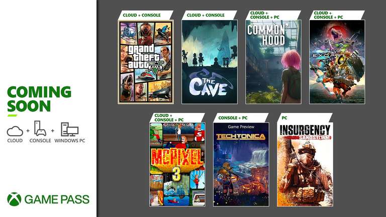 PC / Xbox Game Pass - nowe tytuły: Grand Theft Auto V (Xbox Series S/X), Exoprimal, Techtonica, Insurgency: Sandstorm i więcej..