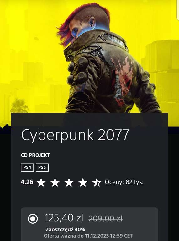 Cyberpunk 2077 - PS4 PS5 - Wersja Cyfrowa, PS Store