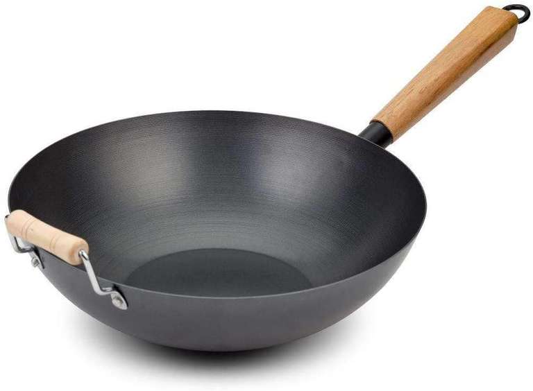 NAVA Patelnia wok | 35 cm wysokości | wok w stylu kantońskim ze stali
