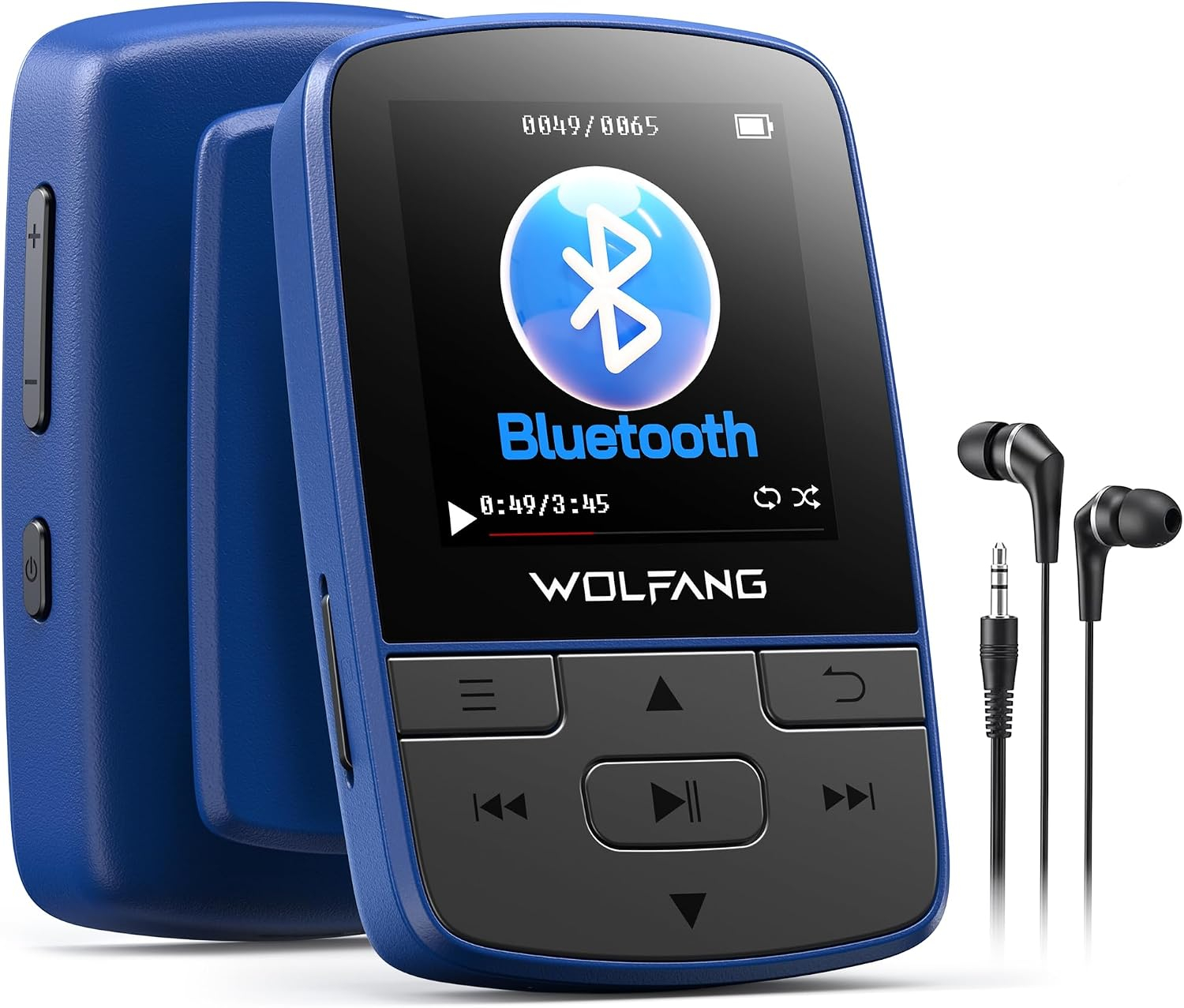 Odtwarzacz MP3 WOLFANG WMP01 Bluetooth 5.2 HiFi z klipsem, radiem FM i dyktafonem