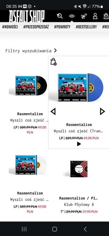 Rasmentalism "Wyszli coś zjeść" winyl LP w 3 kolorach i inne + digital gratis