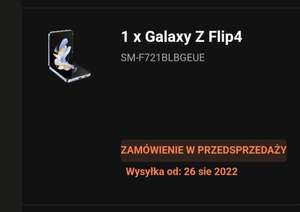Samsung Galaxy Z Flip 4 128 GB Przedsprzedaż (3687 zł po cashbacku)