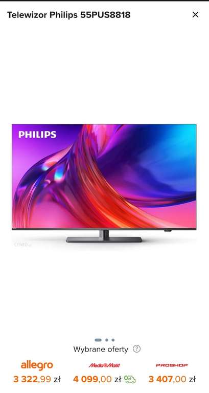 TV 55 Philips 55PUS8818/12  4K 120Hz, Google TV, Ambilight